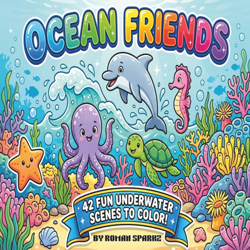 Ocean Friends: 42 Fun Underwater Scenes to Color!