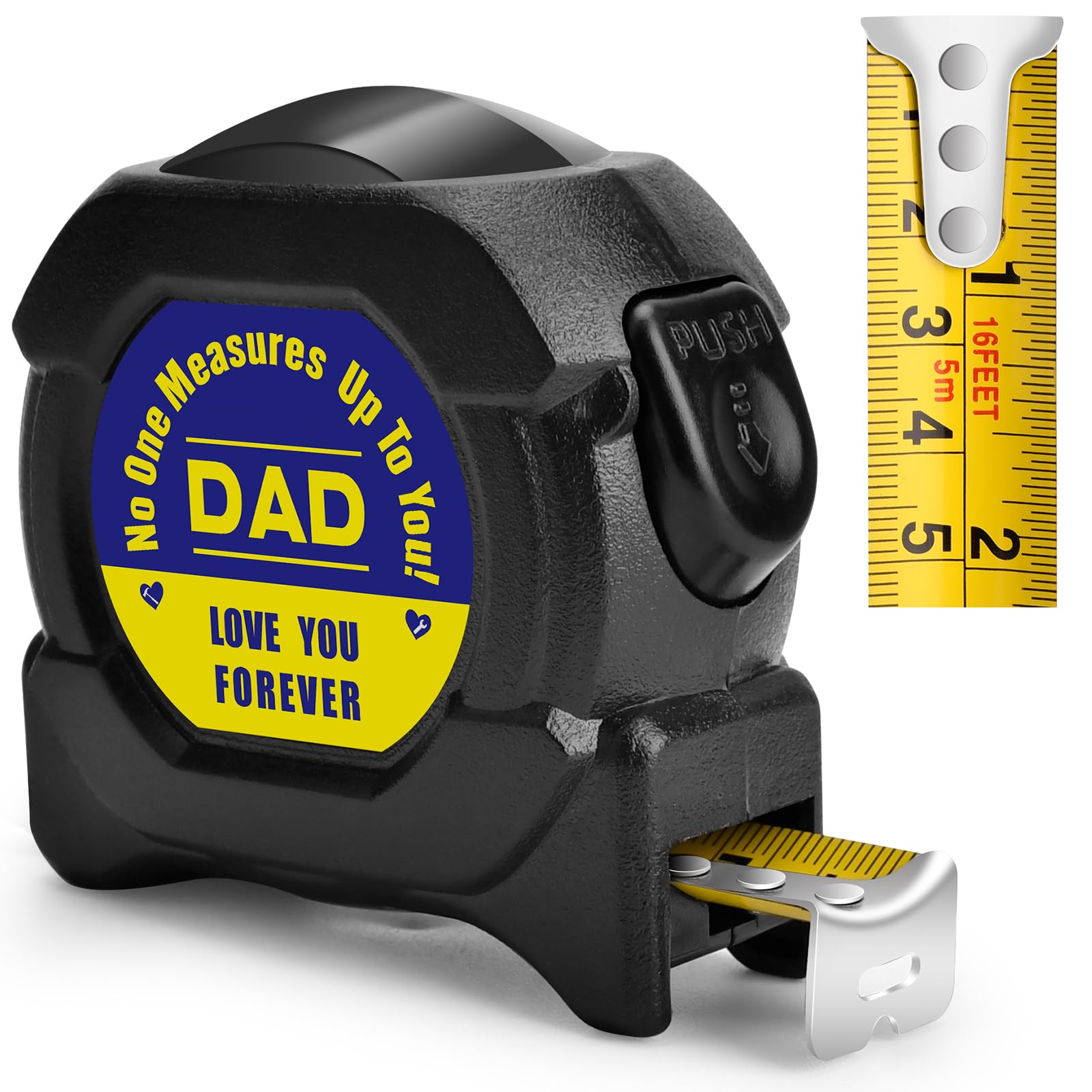 Fathers Day Tape Gifts from Daughter Son, 5M/16FT Tape Measure, Dad Birthday Gifts for Stepdad Grandad, Fathers Day Presents for Daddy Husband Men on Christmas Anniversary