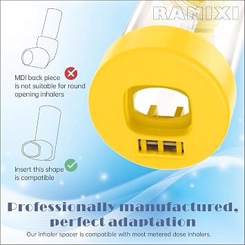 Inhaler Spacer for Adults and Kids NESSI OTC SPACER Purple/Adult