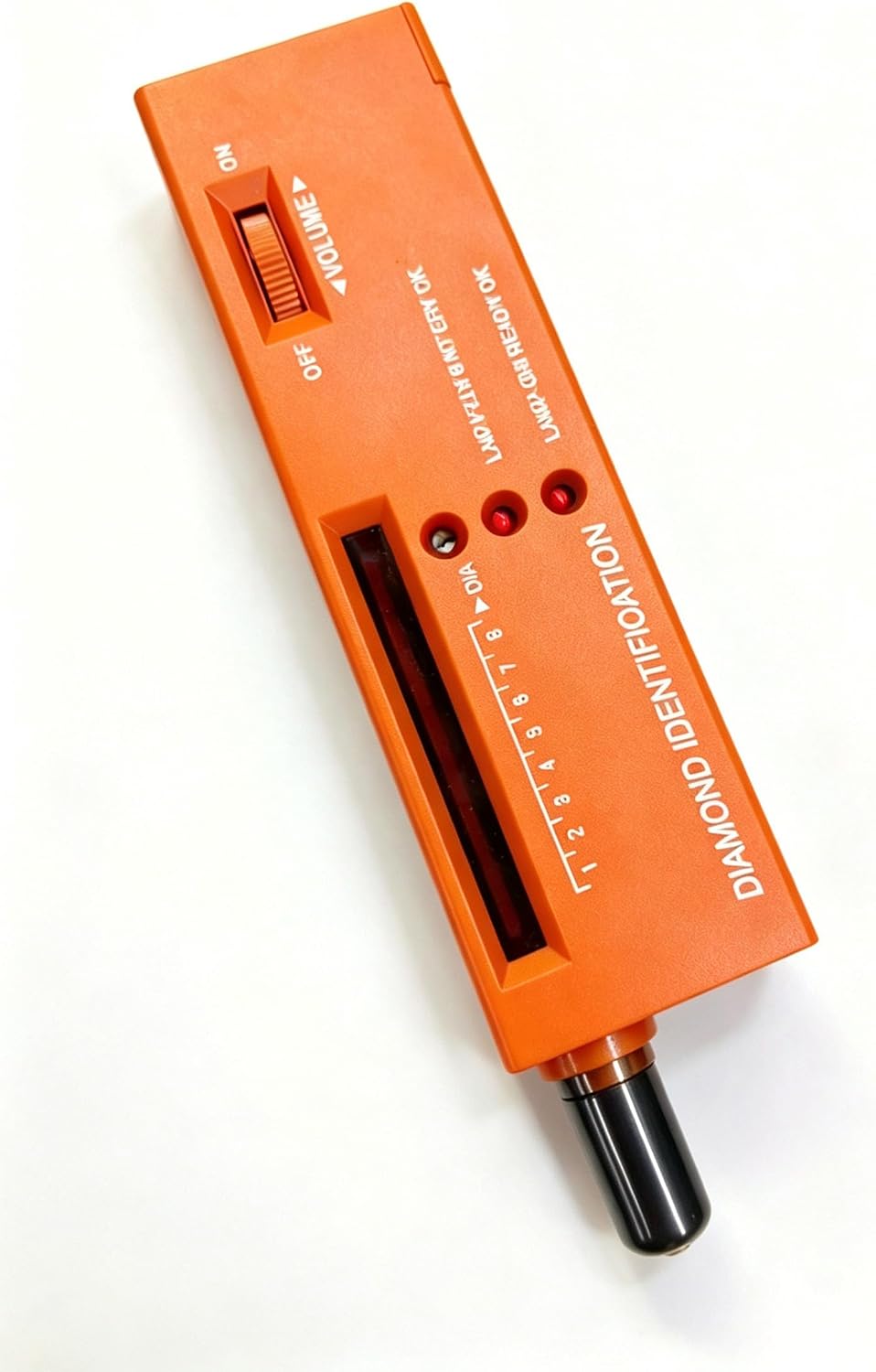 Diamond Tester Pen - Jewelry Diamond Tester with 60X Mini LED Magnifying Diamond Selector for Novice and Expert（Orange）