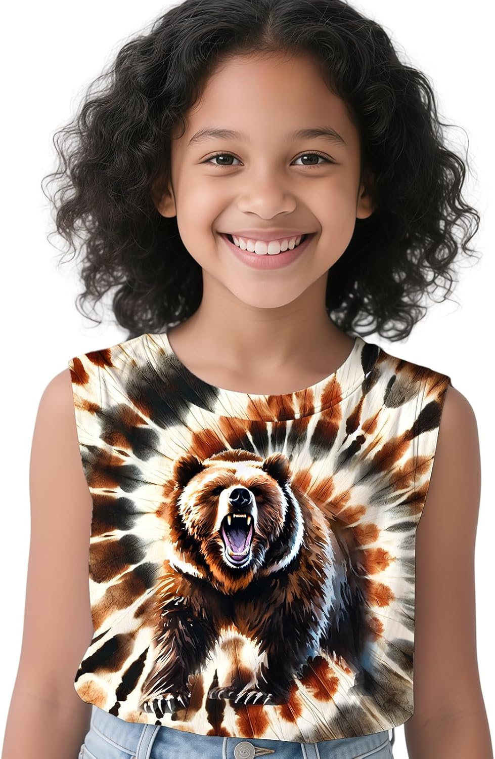 Kids Tie Dye Tank Tops for Boys Girls Sleeveless Summer Shirts Polyester Outfit Clothes Tees 6-14 Yeas - Image 6