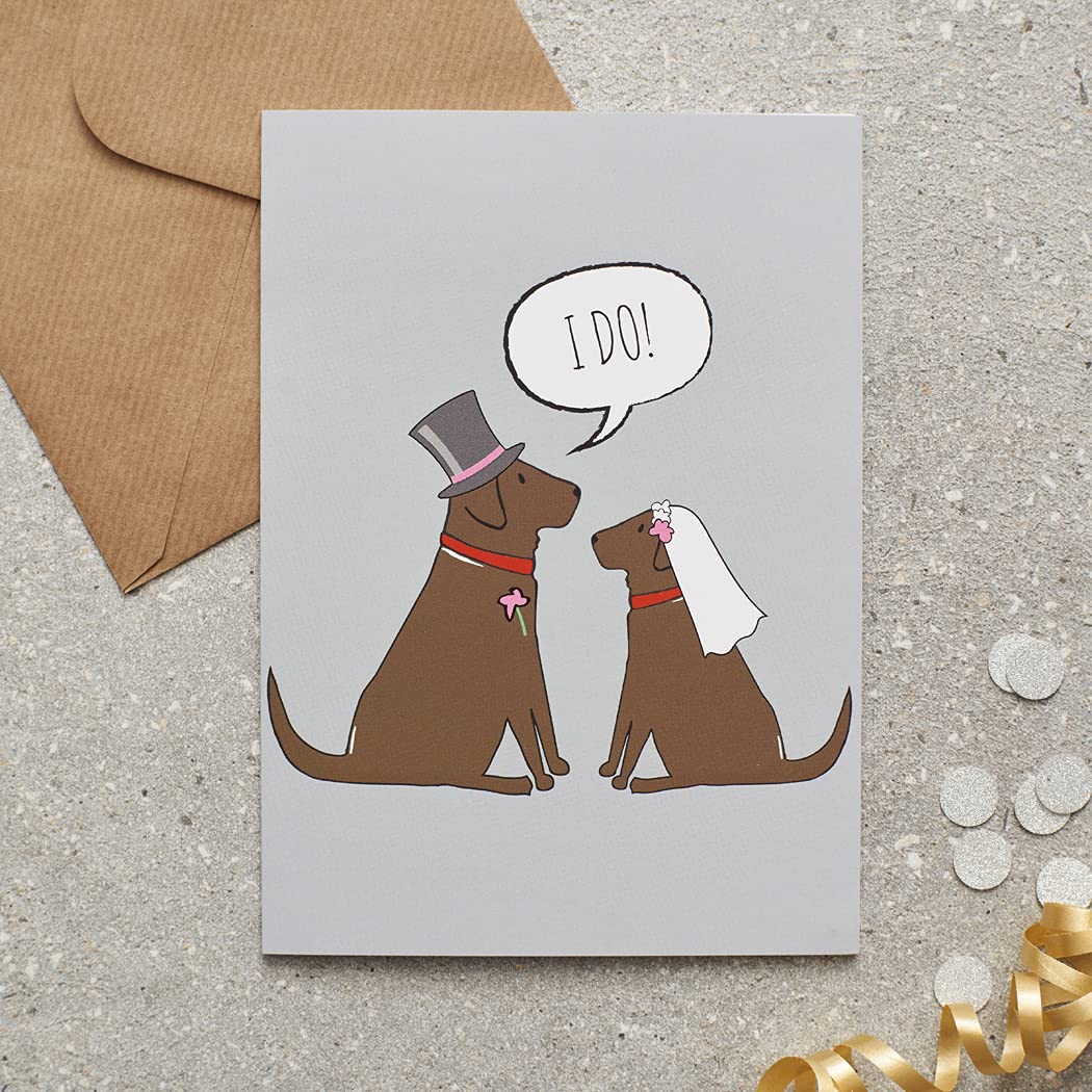 Sweet William Chocolate Labrador Wedding/Engagement Card