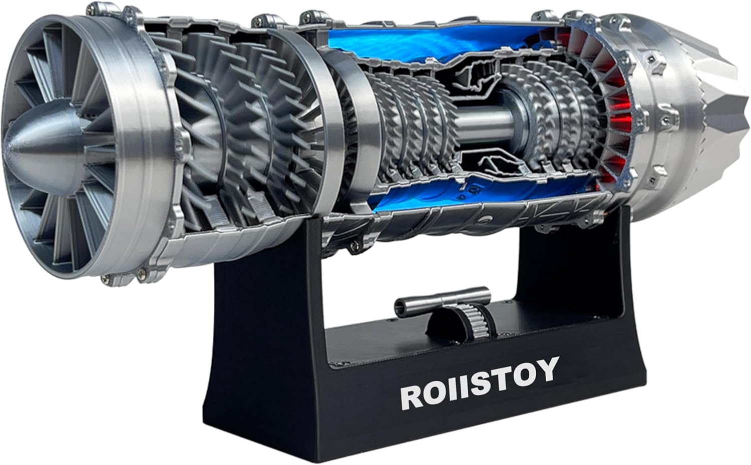 ROIISTOY F35 Jet Engine Model 1:18 Scale turbofan Engine Model Science Educational Toy Deluxe Aviation Enthusiast Gift Desktop Decoration (Finished Model)