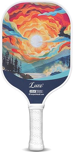 Miniatura 2 de LUZZ Pickleball Paddles, T700 Carbon Fiber Pickleball Paddle Sandblasted Surface with Honeycomb Core Pickle Ball Rackets for Beginners Increased