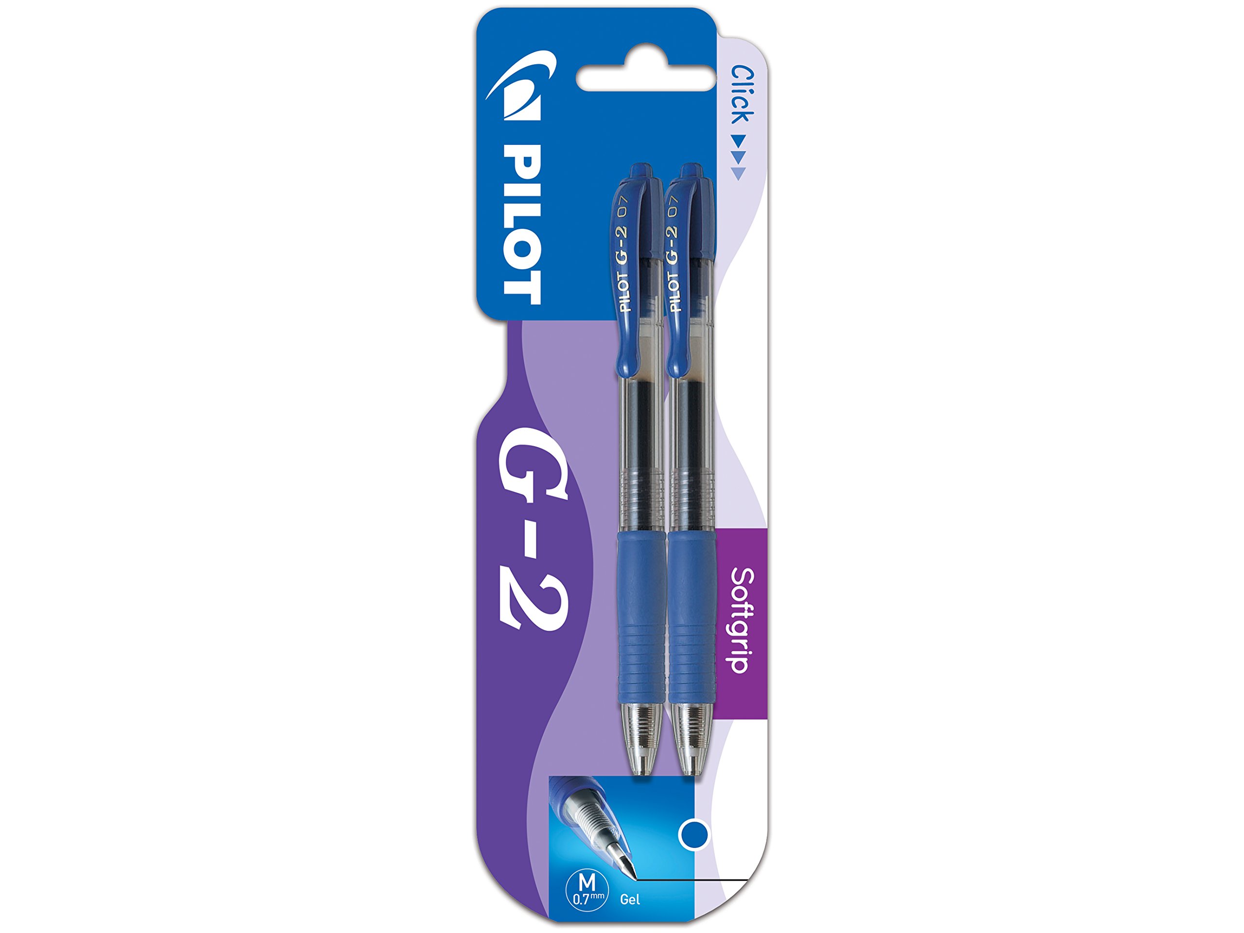 Pilot G207 Retractable Gel Rollerball 0.7 mm - Blue, Pack of 2 โ image 1