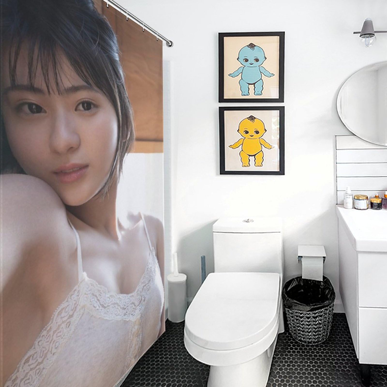 Amazon｜田中みな実11シャワーカーテン（マルチサイズ）防水