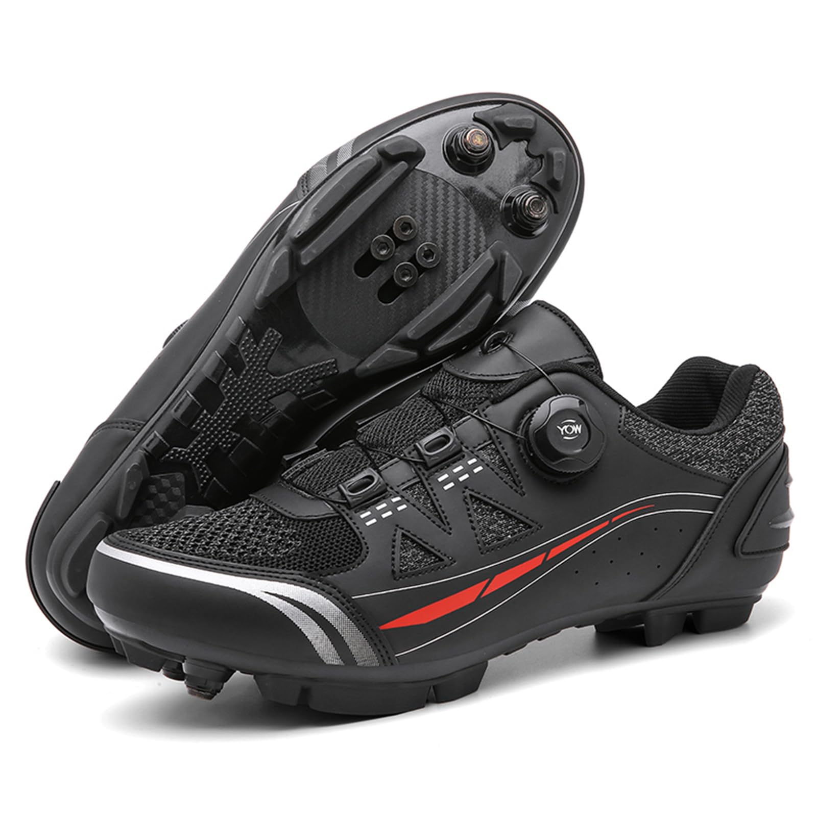 MTB Fahrradschuh Herren Damen Mountainbike Schuhe kompatibel mit SPD 2 Schrauben mit Cleats atmungsaktiv widerstandsfähig Radschuhe Schuh