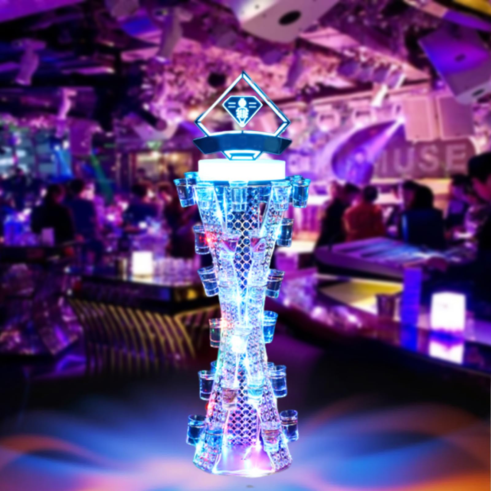 Amazon｜【光演出付き】 テキーラ観覧車 ワインラック 昇格デザイン