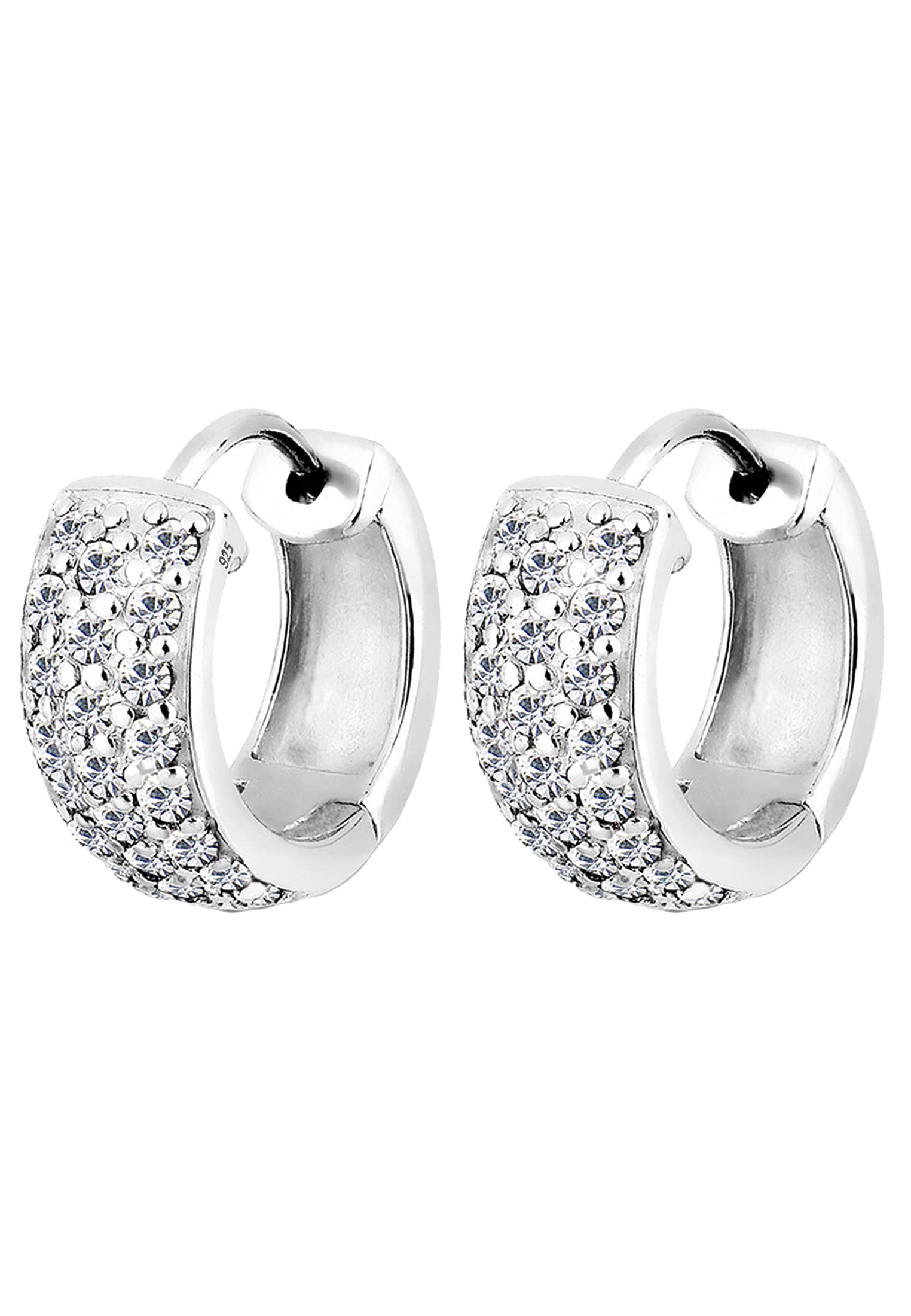 Elli Earrings Creole Crystals 925 Sterling Silver
