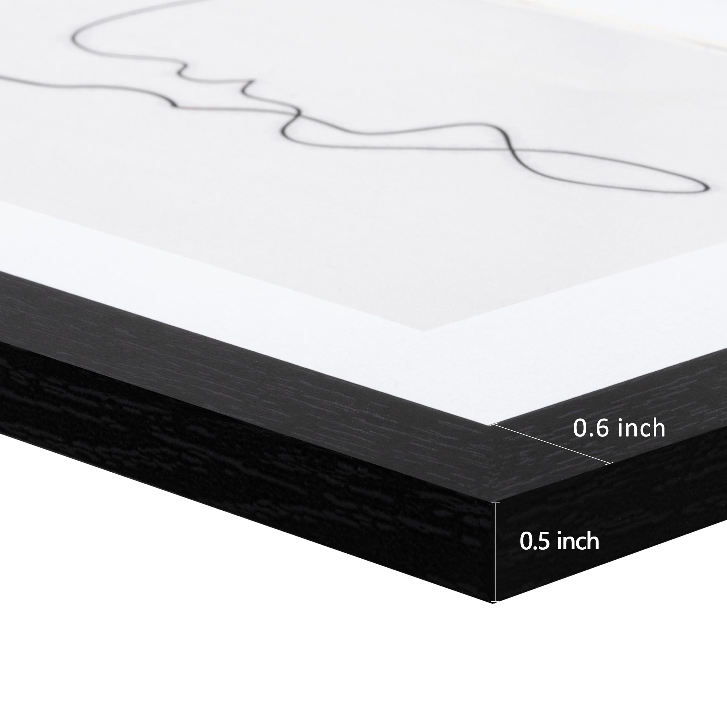 eletecpro 8x10 Picture Frames Set of 10, Picture Frame Collage Wall Decor Display 5x7 Photo With Mat or 8x10 without Mat, Home Decor Gallery Frame for Table Top or Wall Mounting, Black