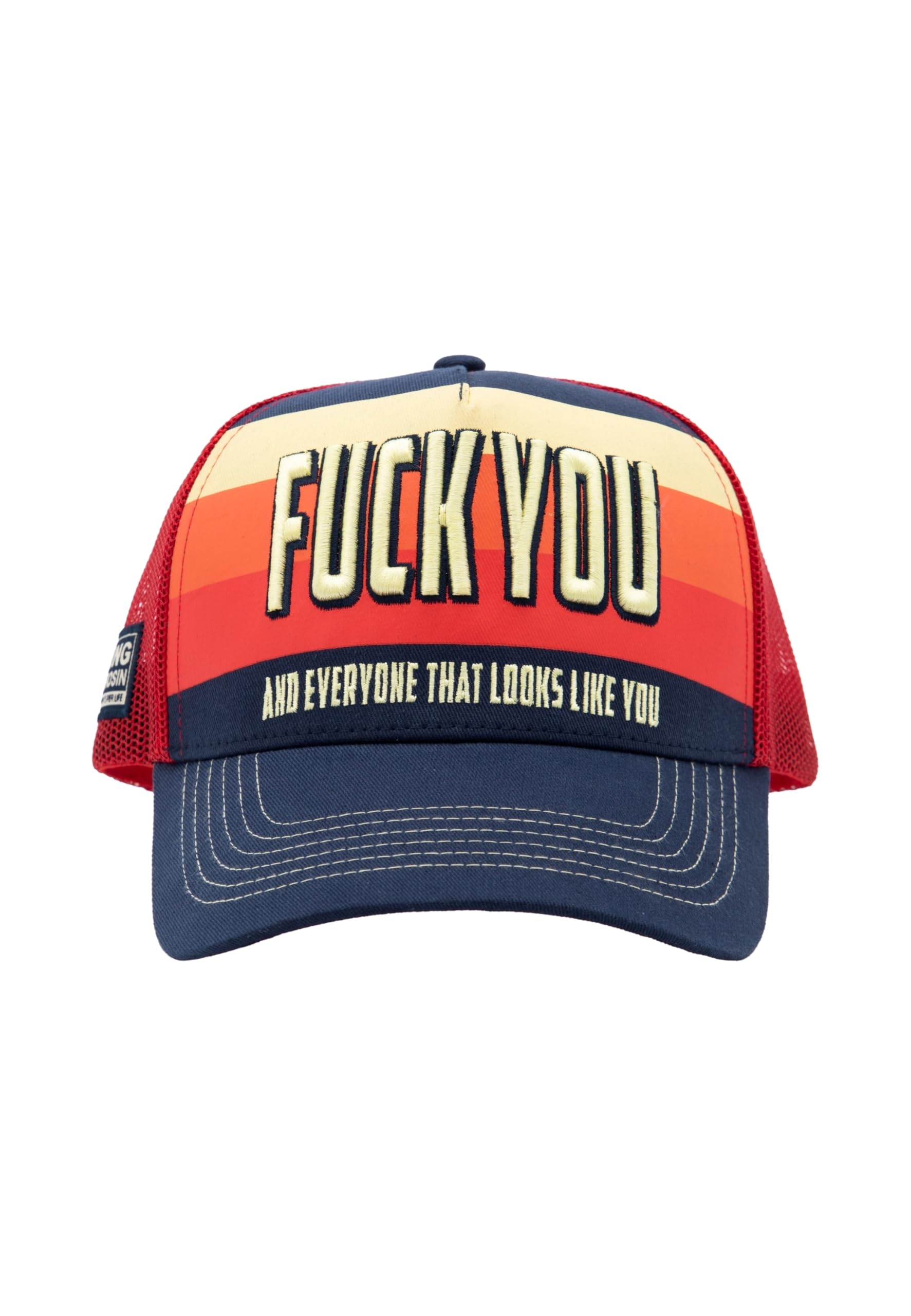 King Kerosin Cappellino da uomo con scritta in lingua inglese "Fuck You"
