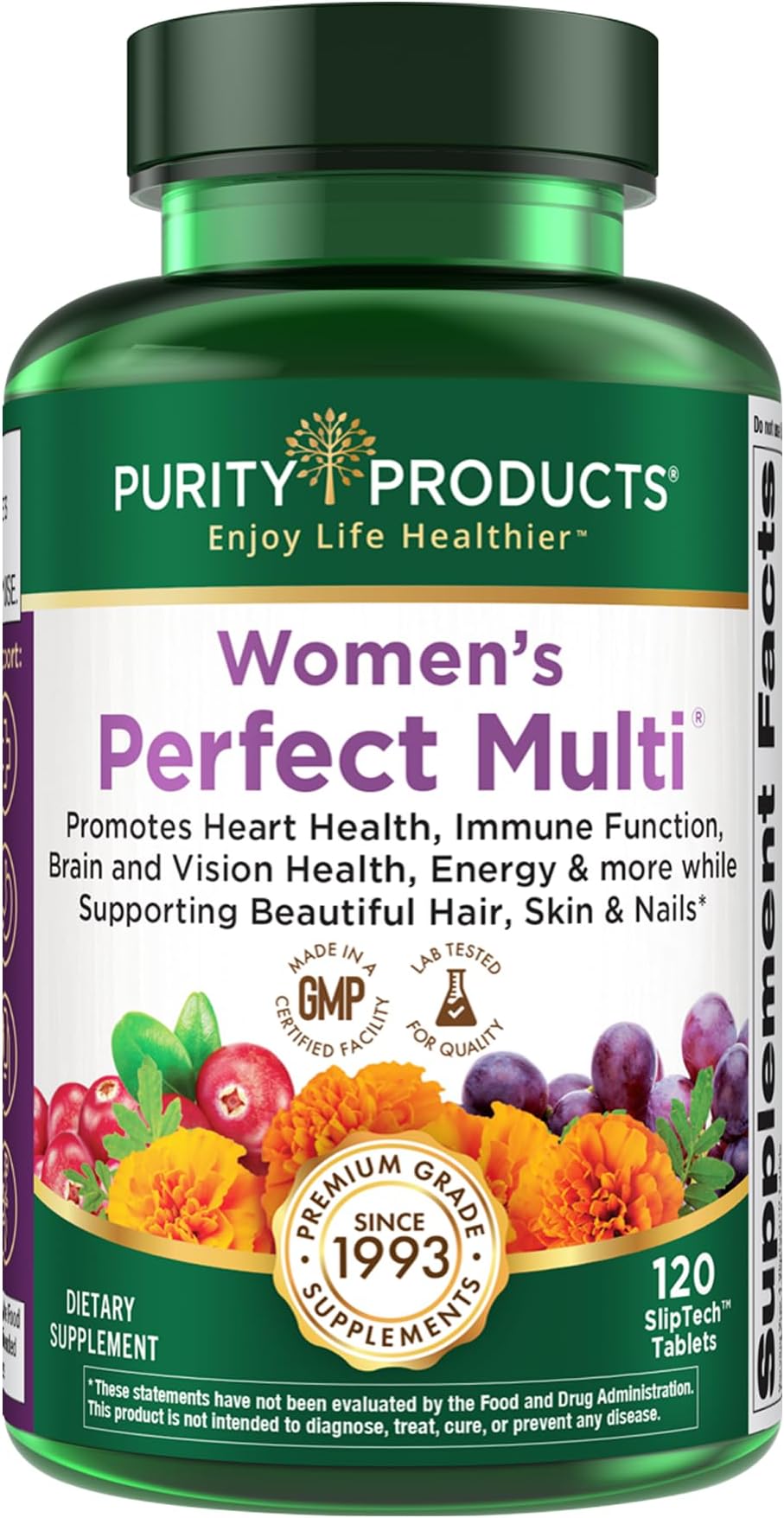 Women’s Perfect Multi Balanced Multivitamin - Supports Urinary Tract Health, Immune, Bone + Muscle, Hair, Skin, Nails, an Elite Probiotic for Digestive Health + More - 120 Tablets