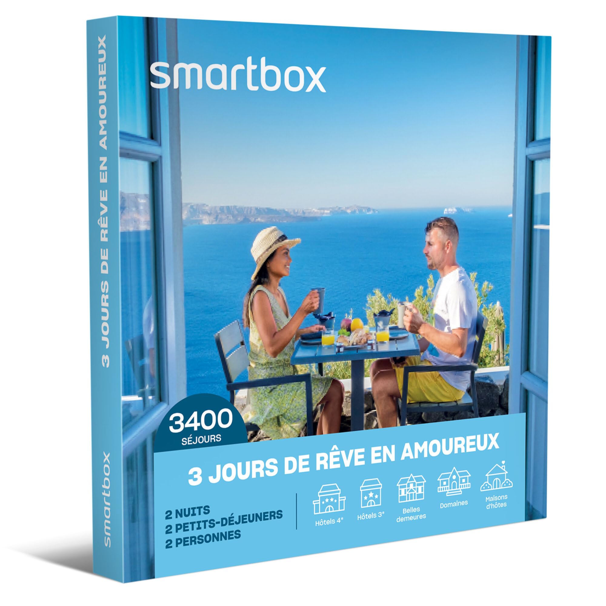 Smartbox – Caja de regalo de estancia de ensueño de 2 o 3 días en castillo o establecimiento estrellado para 2 a 4 personas – Idea de regalo de escape