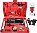 CTR Heavy Duty Tire Plug Kit - 68pcs All-in-One Universal Tire Repair Kit with Plugs, Professional Tools for Tubeless Tyre Flats for Cars, Truck, RV, SUV, ATV, Motorcycle, Tractor, Trailer - GE0001