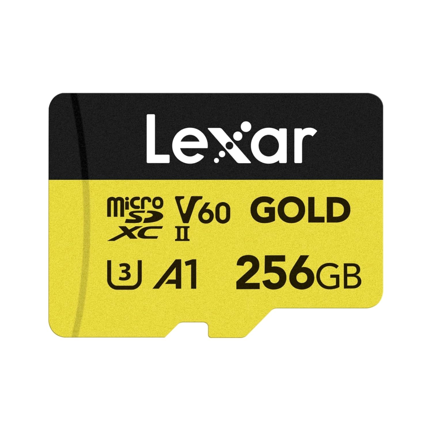 Lexar Gold Micro SD Card 256GB, microSDXC UHS-II Memory Card, V60, U3, A1, C10 microSD Card, Up to 280MB/s Read Speed, for Drone/Action Camera/UHS-II Gaming Device (LMSGOLD256G-BNNG)