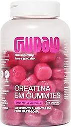 Guday Gummy de Creatina | 60 unidades (30 doses) | 3g de creatina por dose | Sabor Frutas Vermelhas