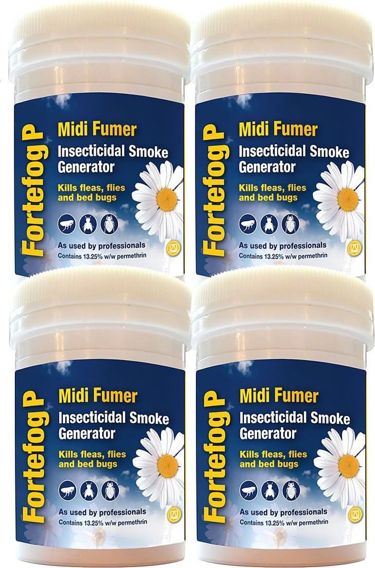 4x Insecticidal Smoke Generator Fortefog P Midi Fumer 11g