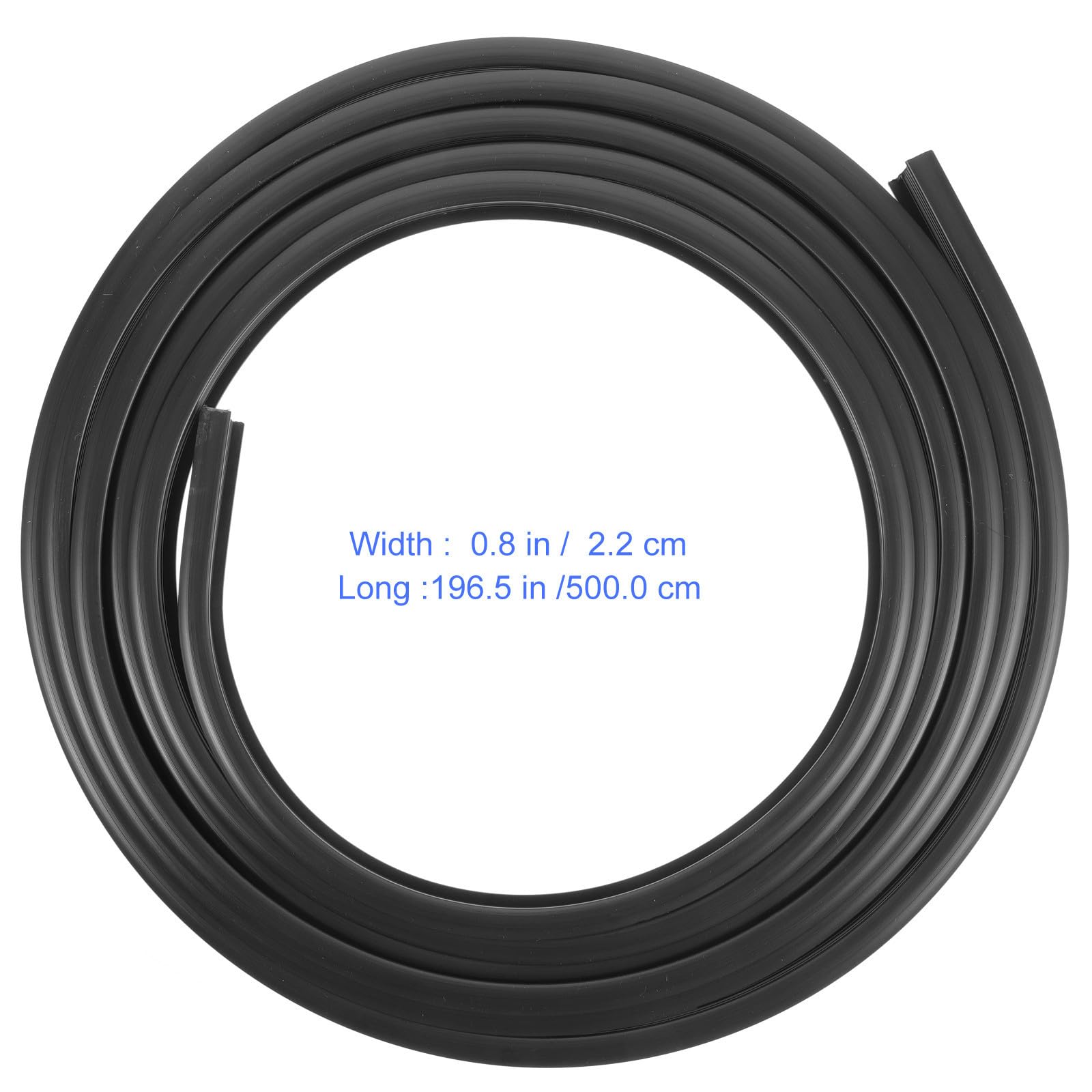 ULTECHNOVO Rail de Rideau Courbe Noir 5m, Flexible, 1 Set PVC Acier