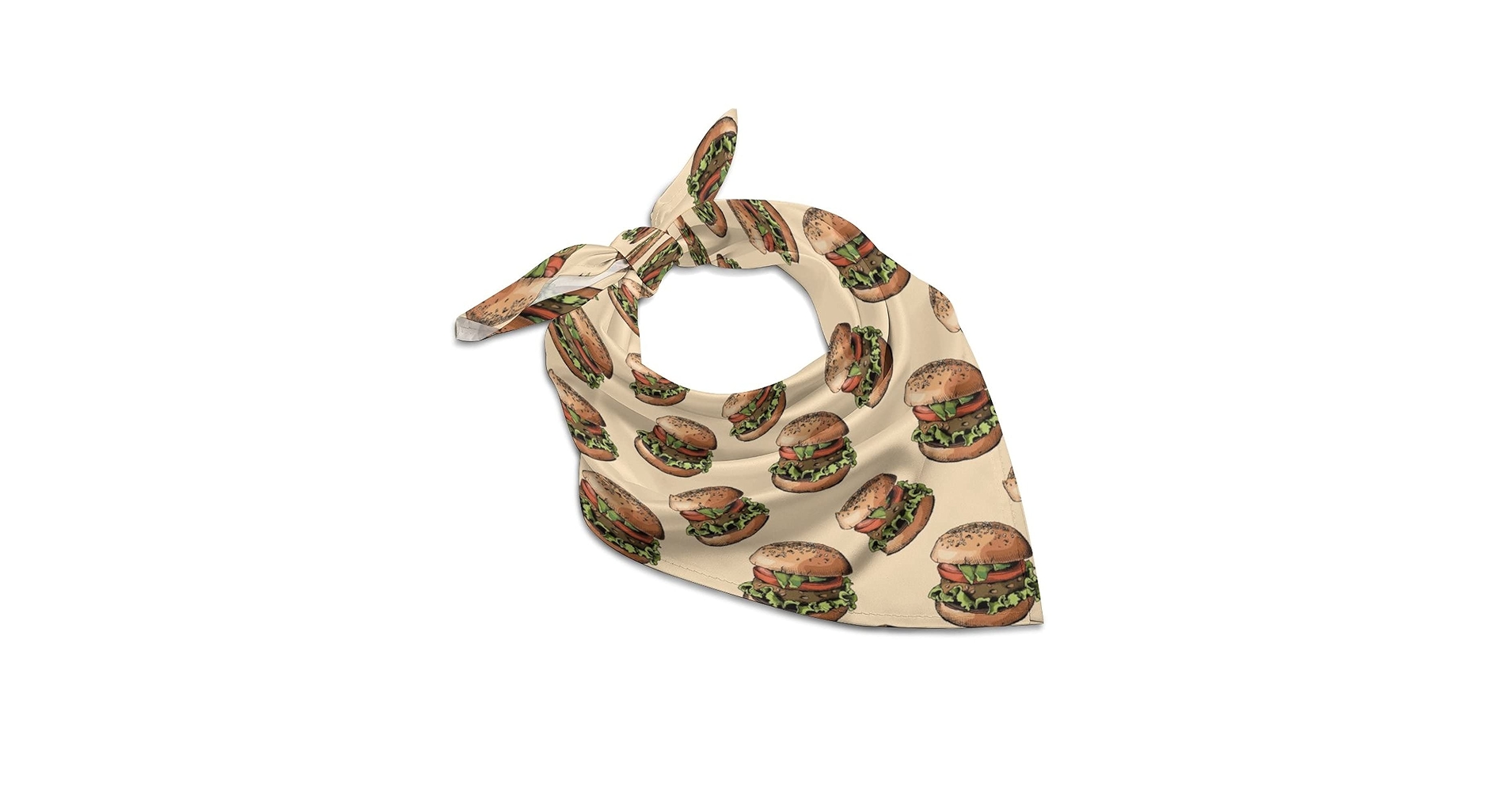 Amazon | バーガーフード レディース スカーフ正方形かわいい