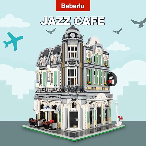 Miniatura 2 de Beberlu Jazz Club Store - Juego de edificios modulares, juguetes de construcción de Jazz Café, bloques de construcción para adultos, adolescentes,