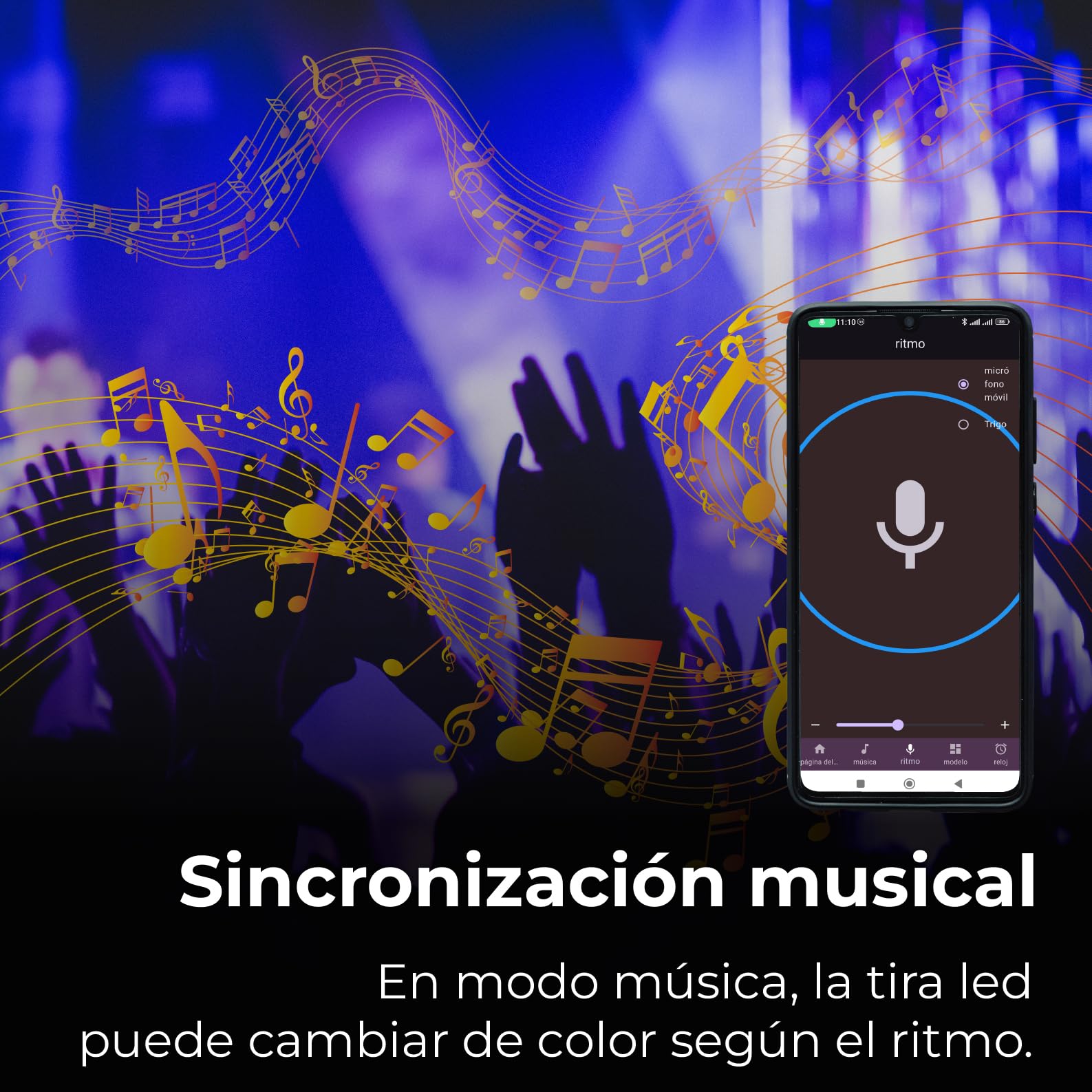 LED ATOMANT 5x Rollo 5m de Tira Luz LED Bluetooth RGB 12V APP y Mando | Sincronizacion musical, Modos dinamicos, 16 millones de colores