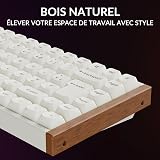 Keychron K2 HE Clavier Magnétique AZERTY, 2,4 GHz/Bluetooth 5.2, Rétroéclairage RGB, Hot-Swap, Programmez avec QMK/Via, 75% Clavier Gamer Français Compatible Mac/Windows, Édition spéciale - Blanc - 4