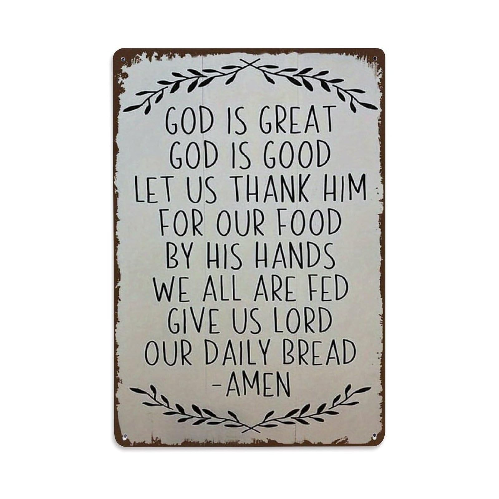 Nestemfo Vintage God Is Great Good Thank Tin Sign Metal Sign, Living Room,Bar, Home, Bedroom Wall Decor,Retro Metal Poster 8X12 Inches