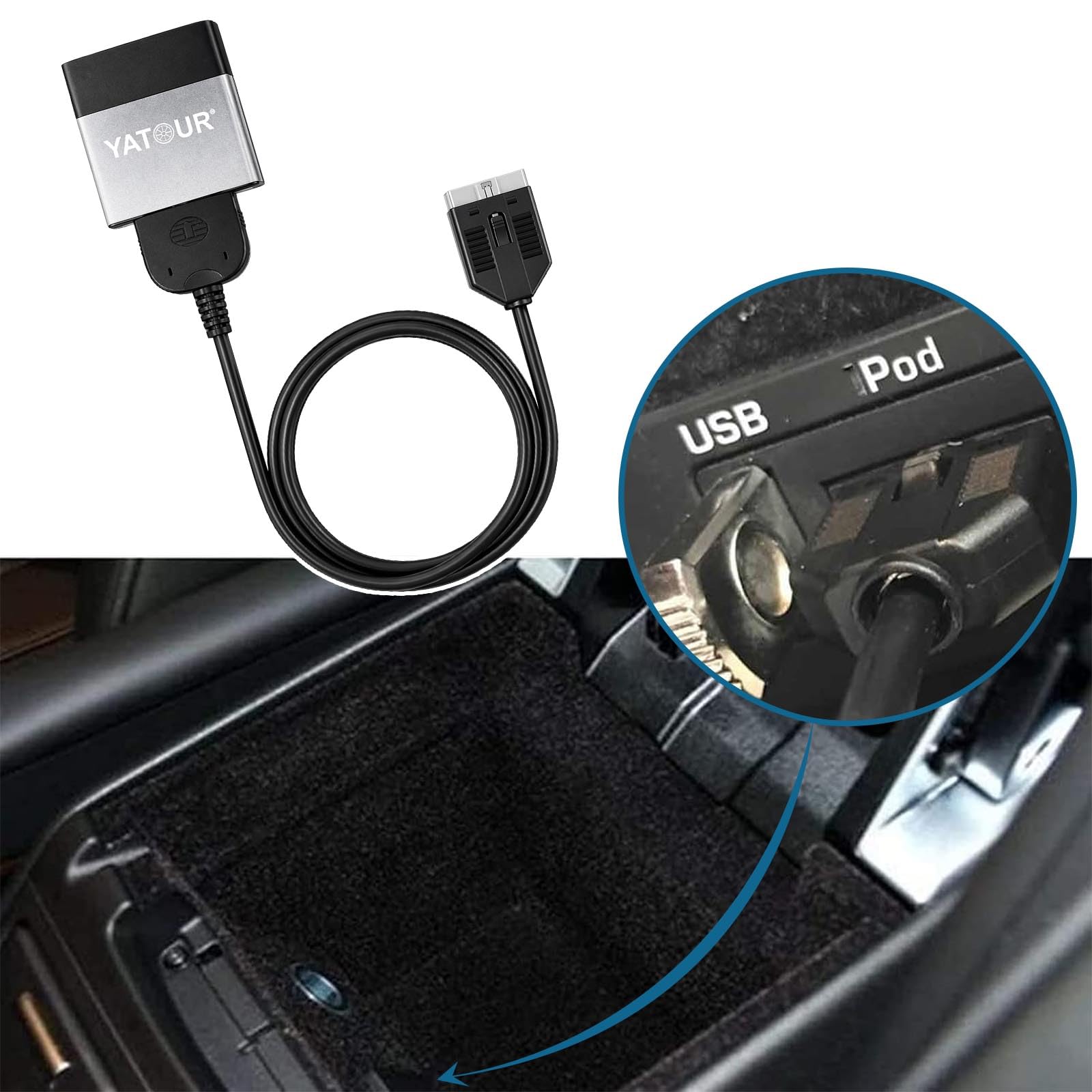 MESINURS Câble de Diffusion de Musique Bluetooth Compatible avec Jaguar, Land Rover, Range Rover Media Interface, Adaptateur d'intégration de Radio de Voiture