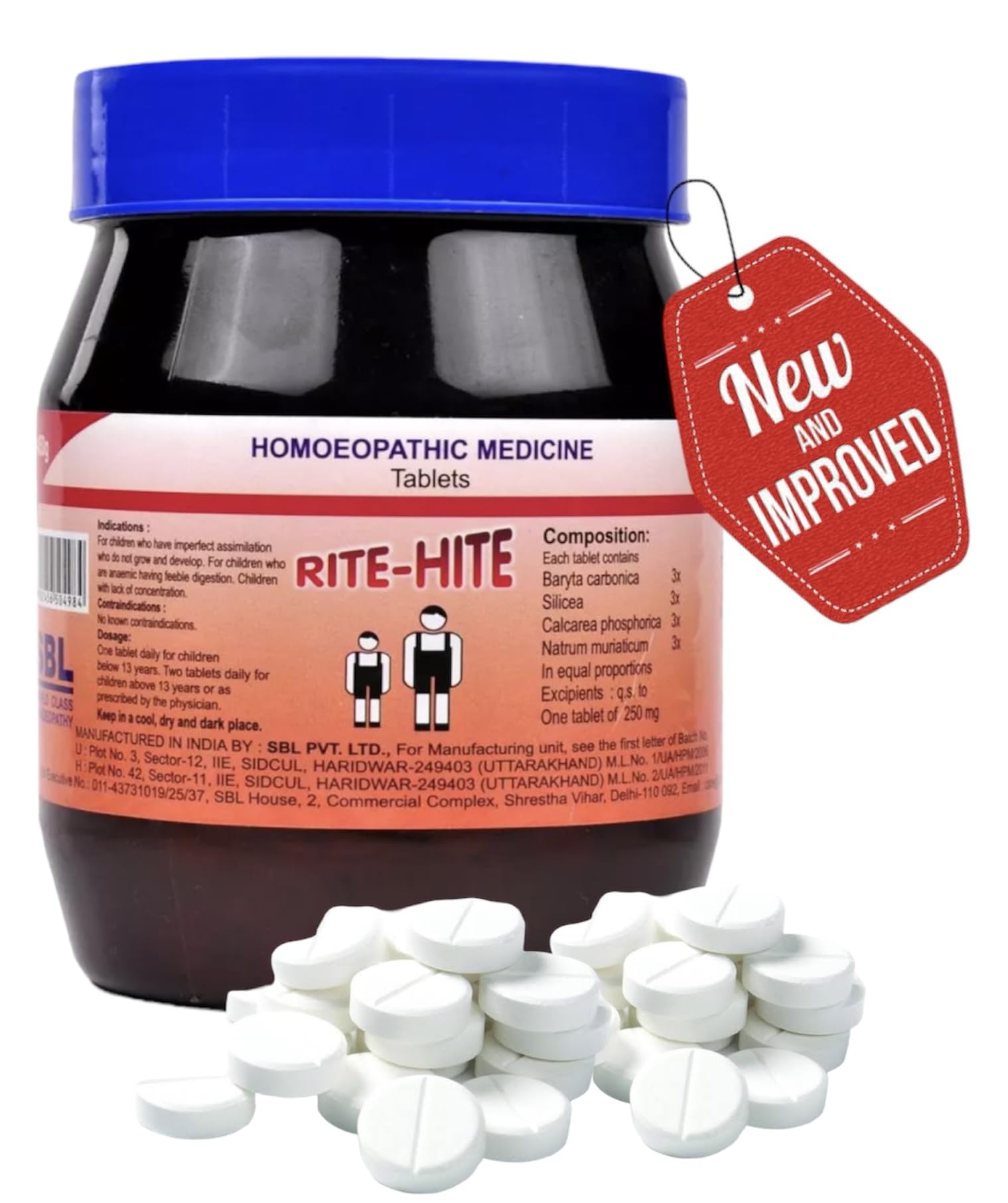 SBL Rite Hite Tablets Sbl Homeopathic Medicine (450g)