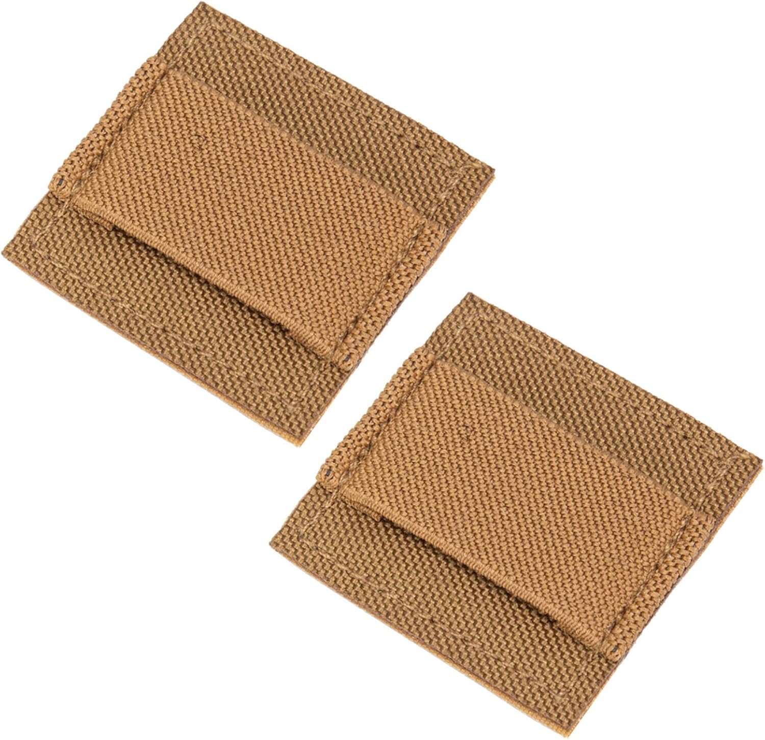 2Pieces Cable Ties for Hunting Gear, Cable Straps Wire Management Panel for Interphone Cable Headset Cable Khaki