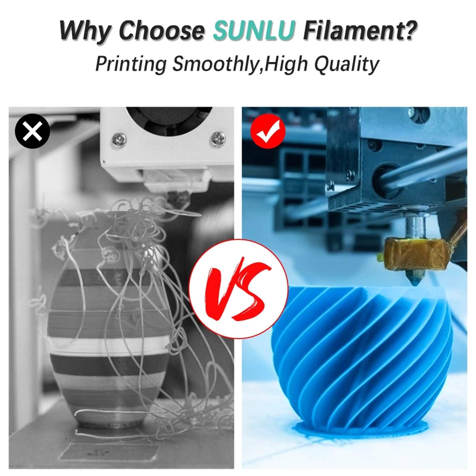 Filament do drukarki 3D, filament do drukowania 3D Filament do drukarki 3D PLA 1,75 mm 1 kg szpula 1 kg materiał do drukowania 3D do drukarki 3D i długopisu 3D (kolor: PLA czarny)