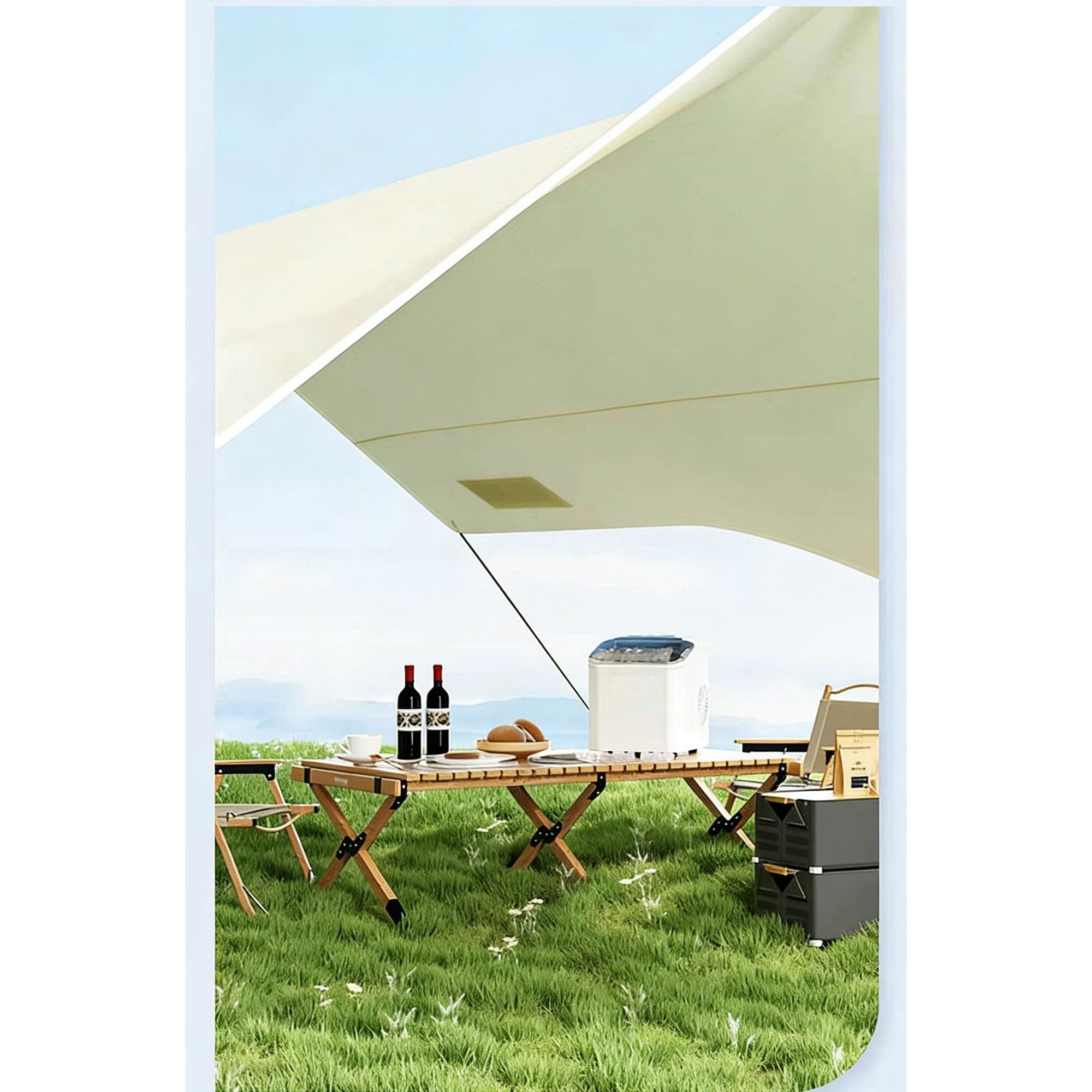 Machine À Glaçons Mini, Machine À Glaçons Automatique, Prête En 8 Minutes, Réservoir De 1,3 L, Autonettoyante, 15 Kg/jour, Parfaite Pour La Maison, Le Bureau, Le Camping Et Les Bars.(F)