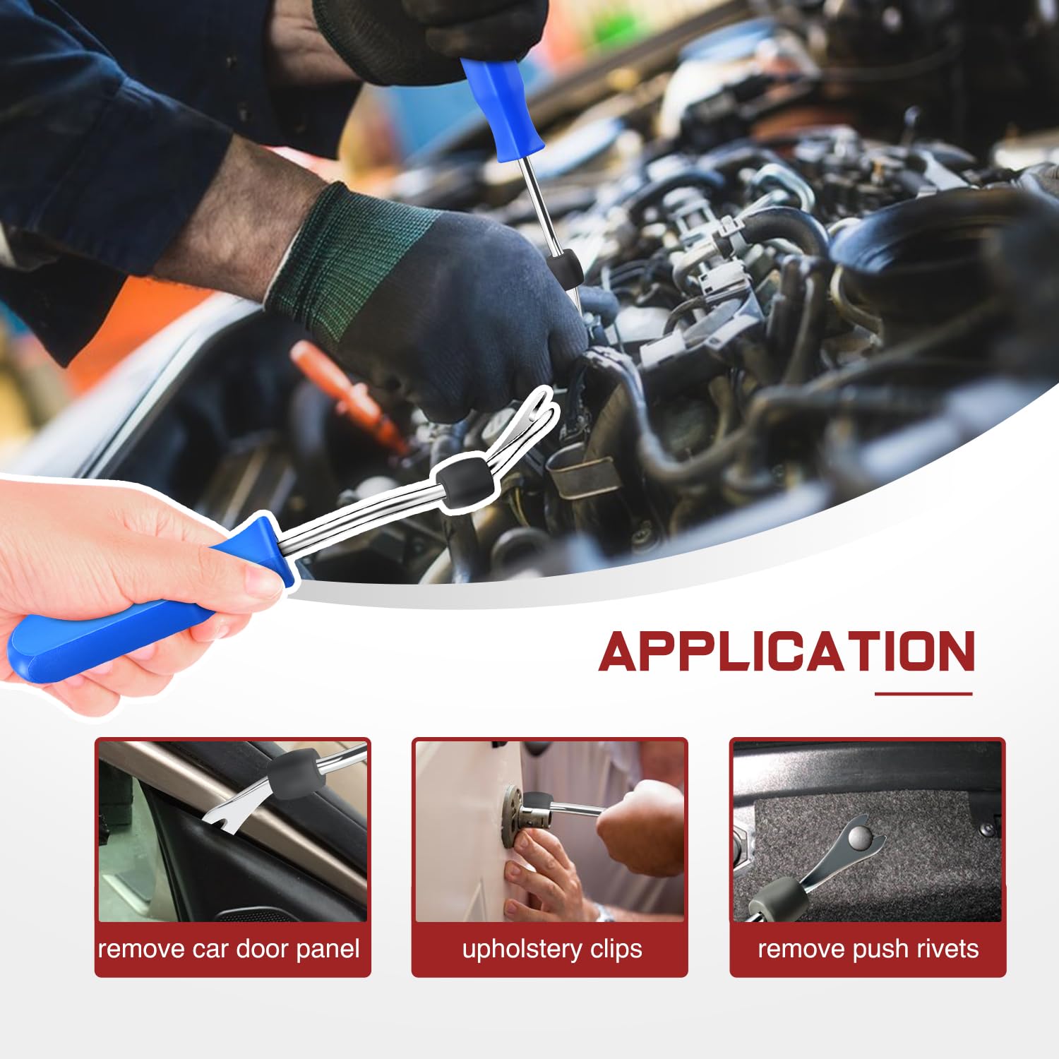 Nilight 1295-teiliges Auto-Halterungs-Clips, Auto-Befestigungs-Set, 37 Größen, Nylon, Stoßstangen-Nieten mit 5 Befestigungselementen, Entferner, 10 Kabelbinder für Toyota GM, Ford, Honda, Chevy, BMW,