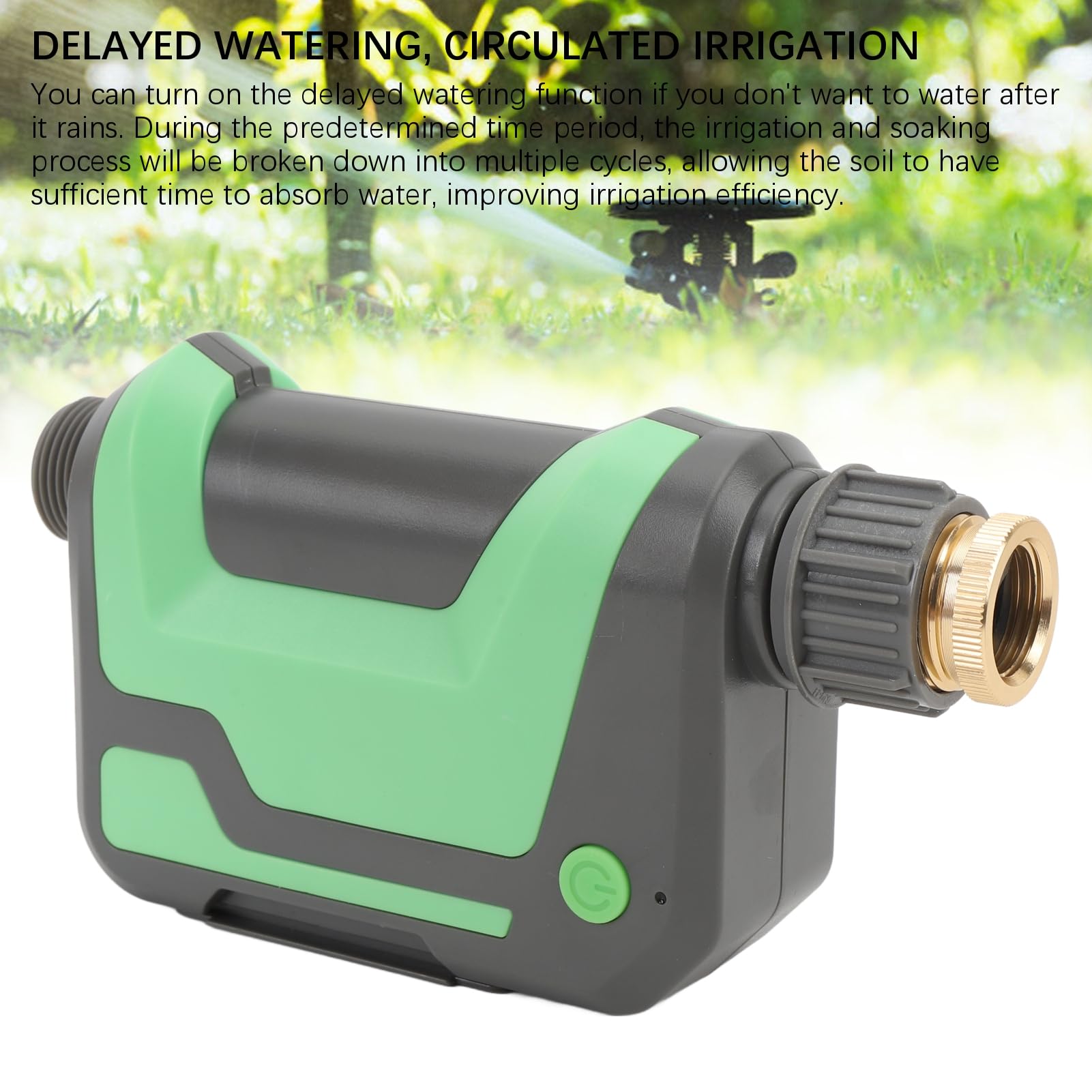 Temporizador de aspersor inteligente inalámbrico temporizador de agua automático con pronóstico del tiempo para de riego de césped de jardín Material ABS 167x93x43mm