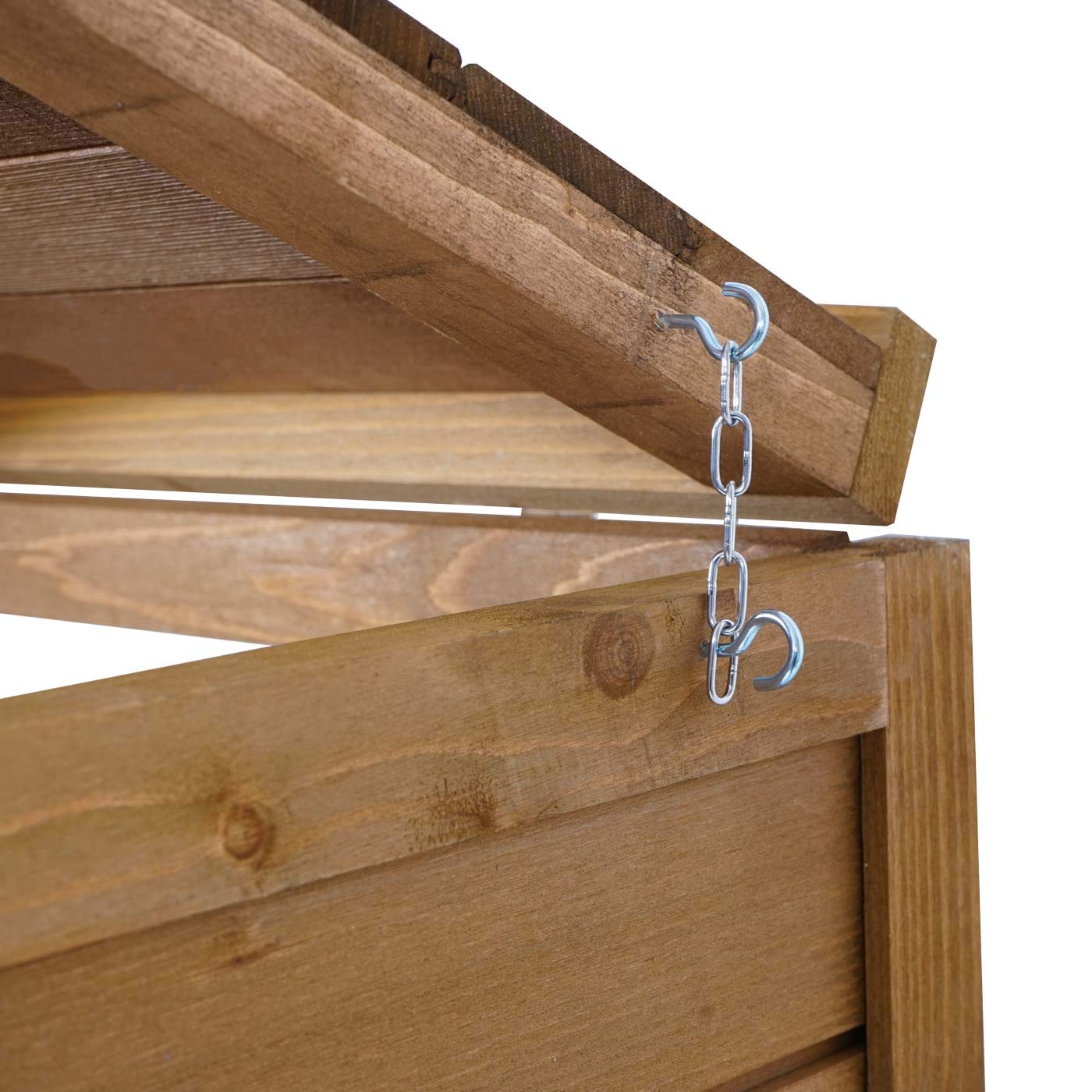 Mendler XL 1er-/2er-Mülltonnenverkleidung HWC-H74 Holz - braun | Mülltonnenbox, erweiterbar, MVG, 126x80x98cm
