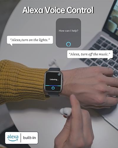 Miniatura 6 de VRPEFIT Reloj inteligente para hombres contestarhacer llamadas, pantalla táctil de 1.7 pulgadas con monitor de sueño de oxígeno en sangre y