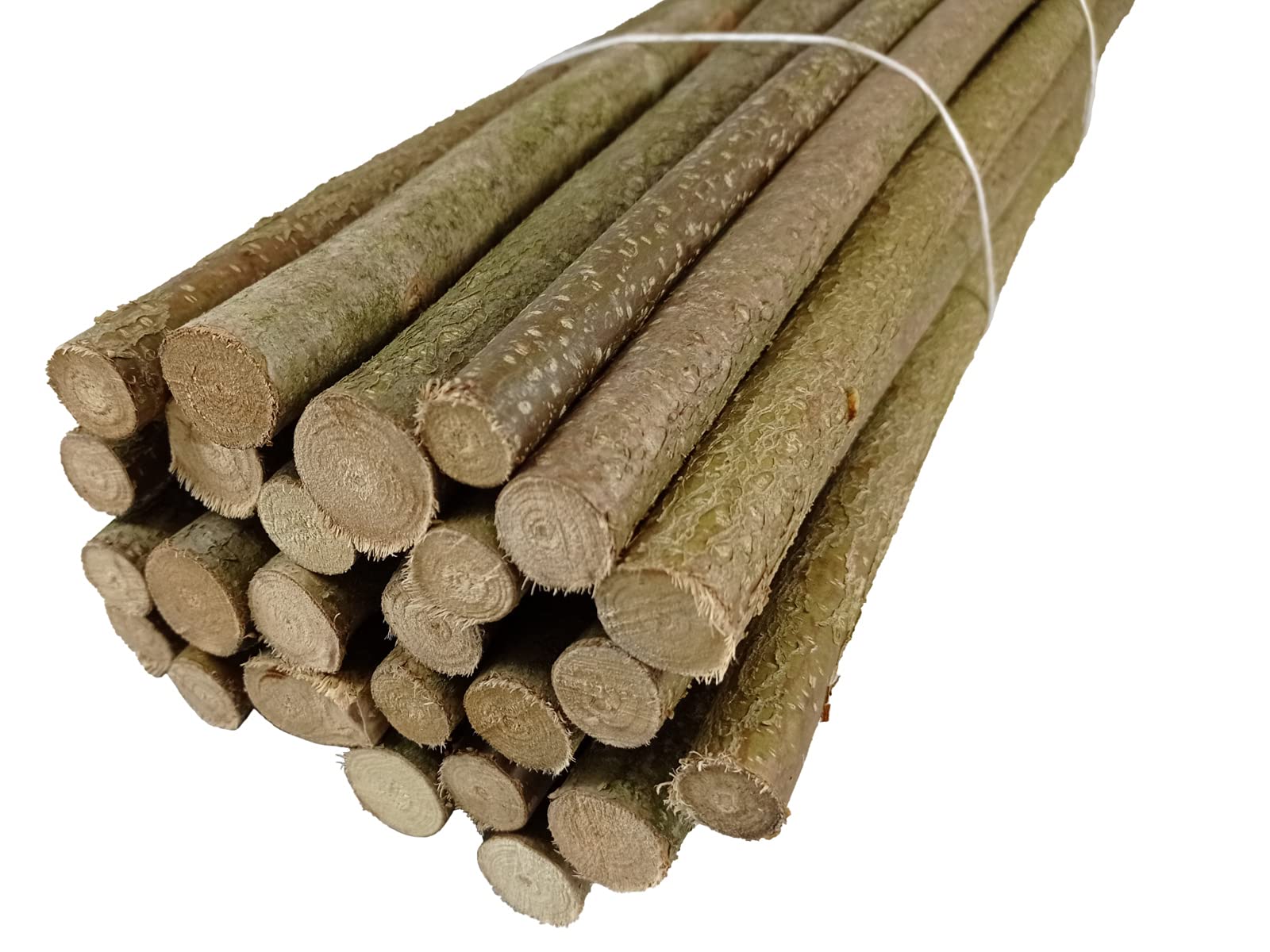 Pali per recinzione 25 pezzi naturali - Pali arrotondati con tassello, legno di noce, recinzione da giardino - H 100 cm