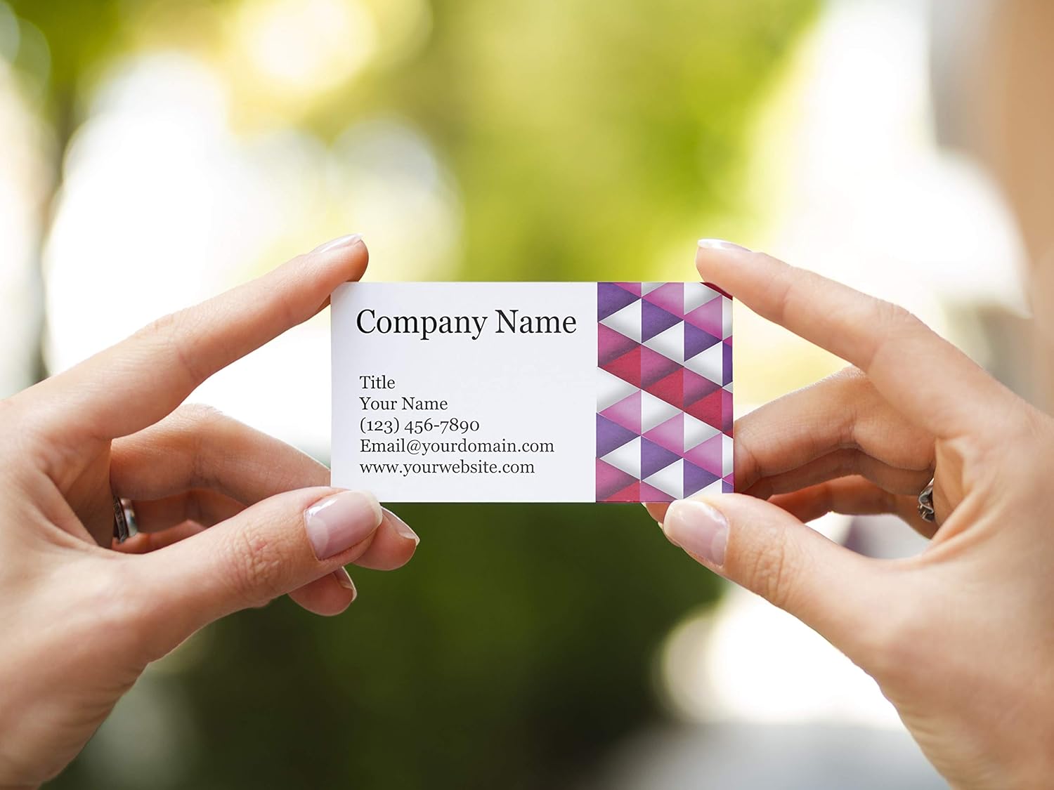 Premium Personalized Business Cards 3.5" x 2" - 100 Cards - 14Pt, Recycled, 28PT Business Cards - All Business Designs - 40+ Designs - 100% Made in the U.S.A. - Same Day Shipping (Green Fern) : Office Products