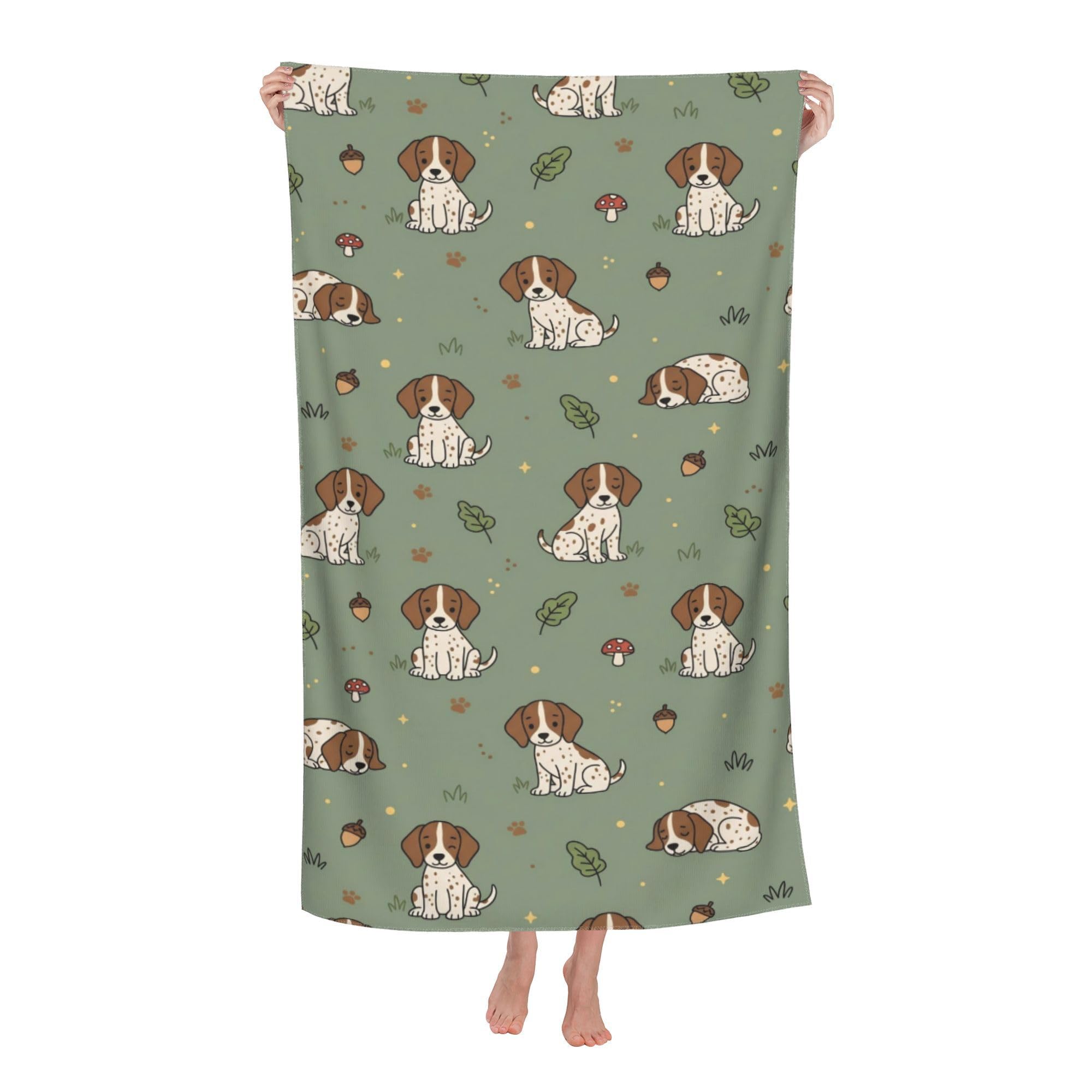 peiyeety Cutean Shorthaired Pointer Soft Bath Towels Absorbent Bathroom Towel for Beach Hotel Gym Spa Shower