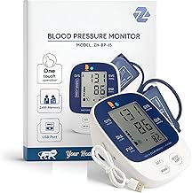 Blood Pressure Monitor | Digital BP check machine for home | Fully automatic upper arm style BP monitor | With USB cable & Rechargeable Inbuilt Battery | Large LCD Display | Memory 99 sets for 2 users