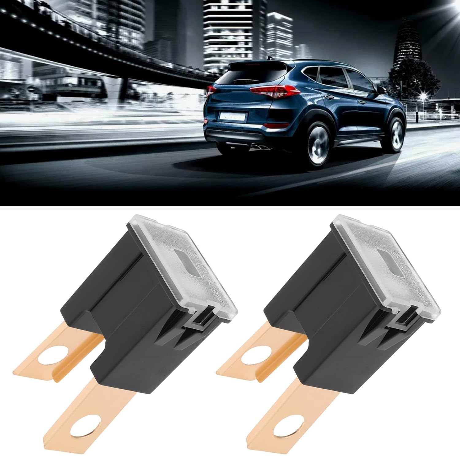 4pcs Black PAL Male Fuse 80A 32VDC Automotive High Current Fuse Main Power Supply Alternator Starting Circuit