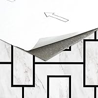 Vista 5 de Azulejo de vinilo autoadhesivo retro de 12 x 12 pulgadas, Affinity, 10 azulejos/10 pies cuadrados.