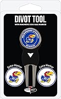 Vista 19 de Team Golf NCAA Unisex-Adult Team Golf NCAA Divot Tool with 3 Golf Ball Markers Pack, Markers are Removable Magnetic Double-Sided Enamel