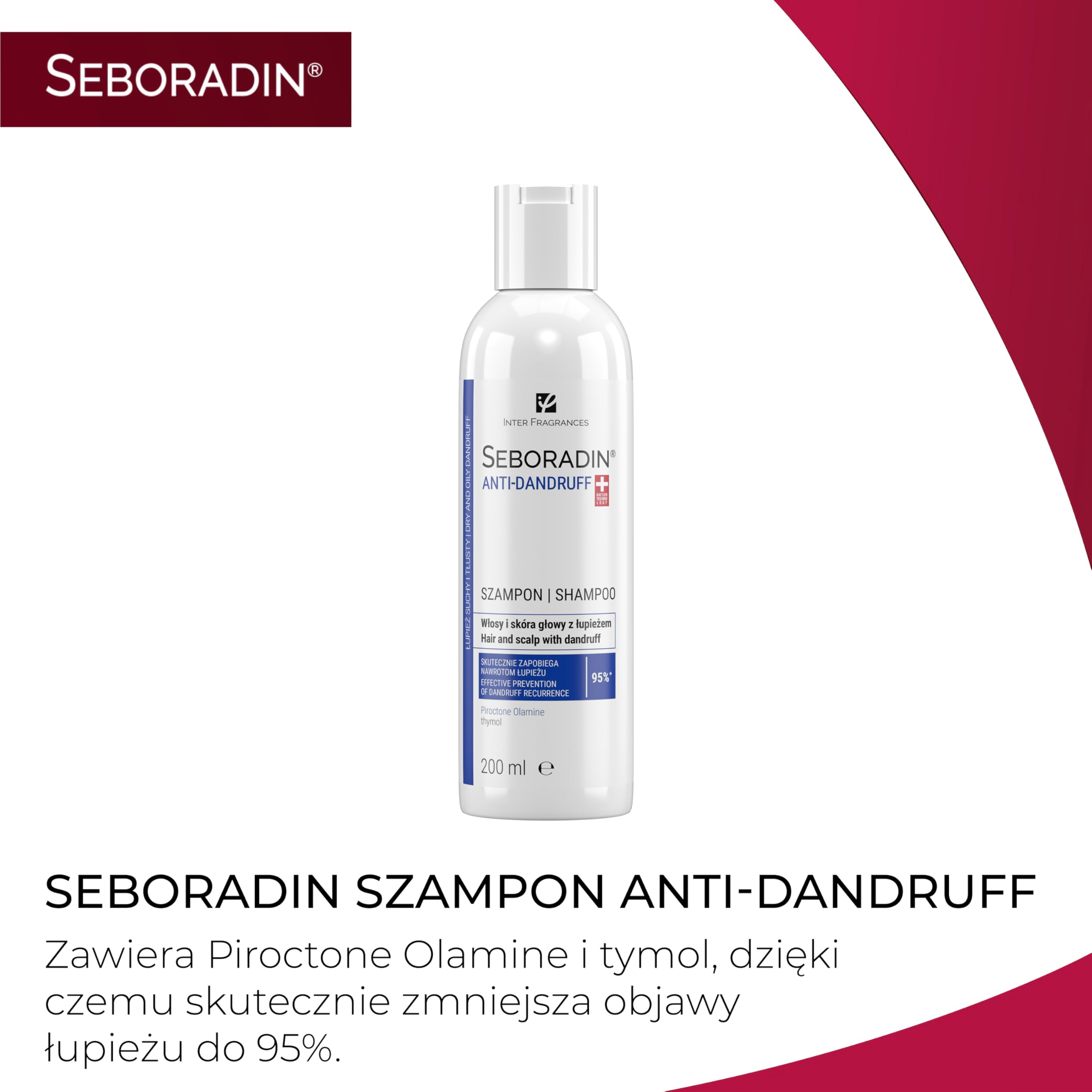 SEBORADIN Maria Set Blue - 2x Ampułki Oily Hair - Serum i Szampon Przeciwłupieżowy - Pure Balance Odżywka Szampon i Serum - Peeling do Skóry Głowy