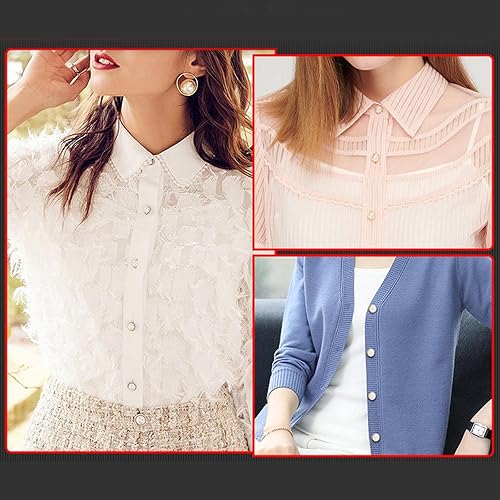 Miniatura 8 de 100 botones decorativos de perlas con caja de almacenamiento, botones de costura decorativos para mujer, ropa, suéteres y decoraciones (100)