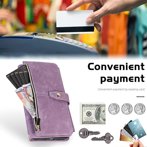 Miniatura 2 de Diseño para Samsung Galaxy S10 - Funda tipo cartera cruzada con ranuras para tarjetas de piel sintética, función atril, cierre magnético, con