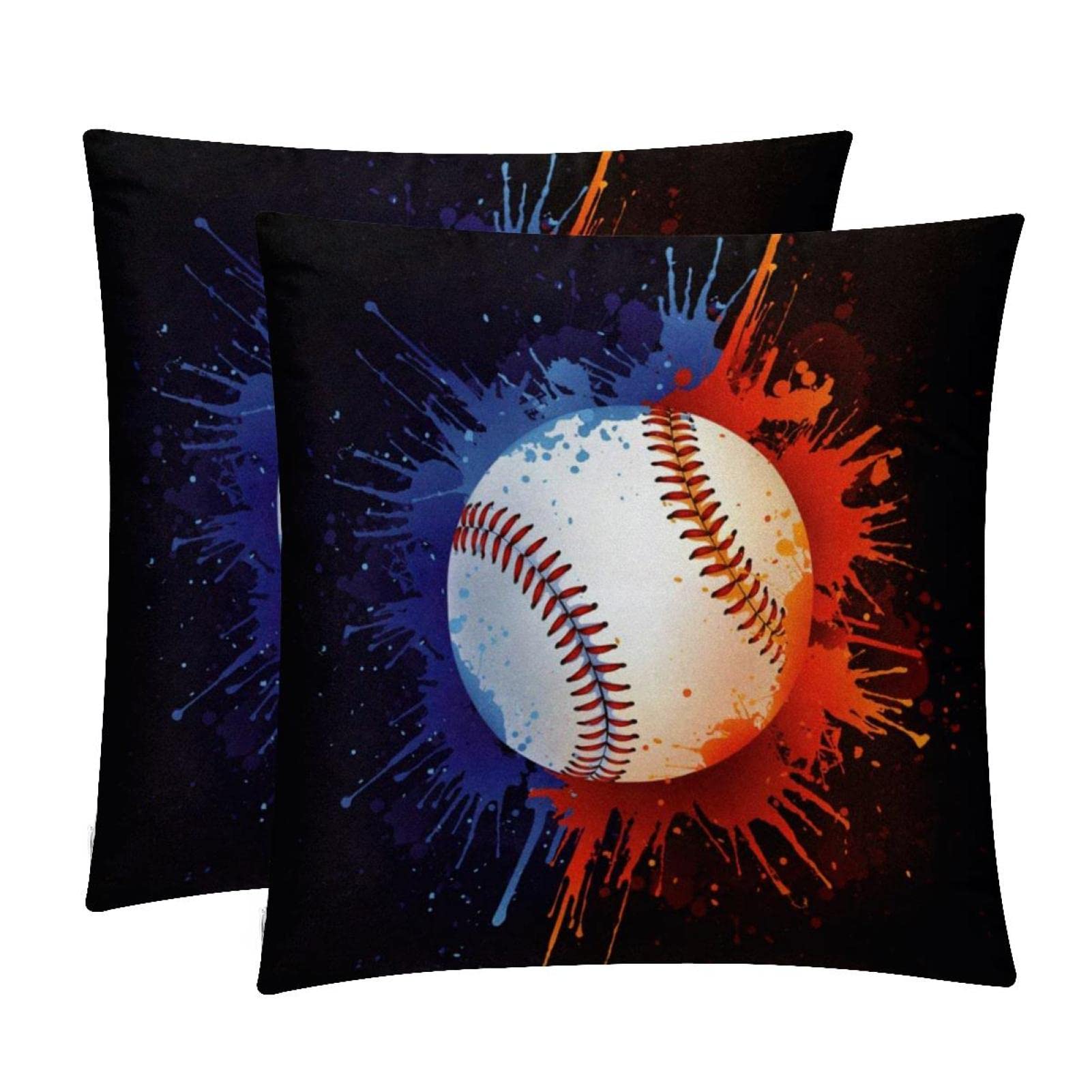 Housse de coussin lombaire baseball lot de 2 pour embellir le canape du salon