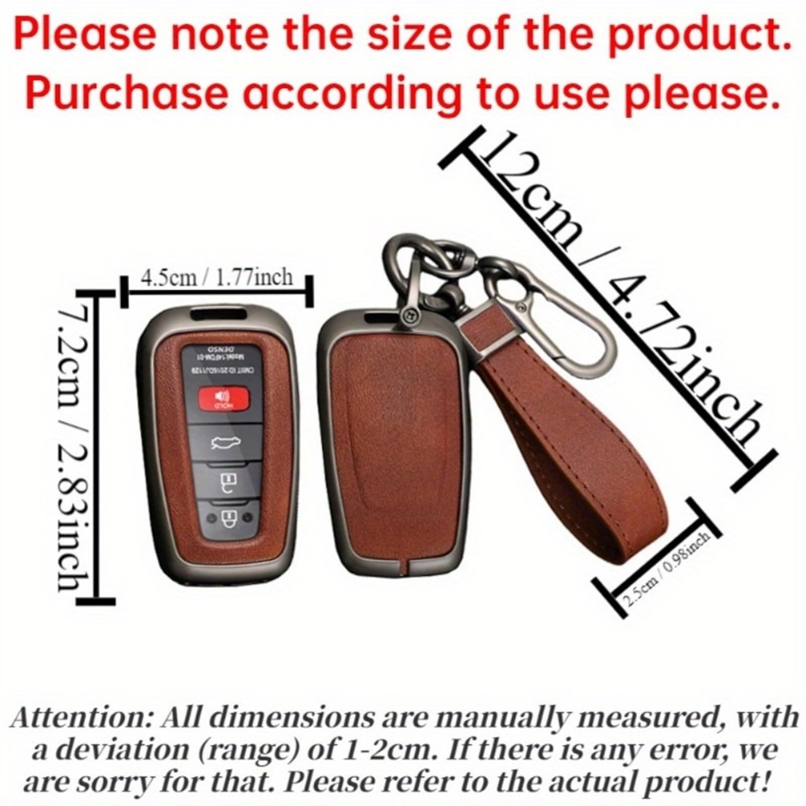 Custodia Protettiva per Chiavi Auto Custodia per Chiave Telecomando Auto Compatibile con To&Yo&Ta Prius Camry Corolla CHR C-HR RAV4 Land Cruiser Prado 2 3 4 Pulsanti(Black 1 PC)