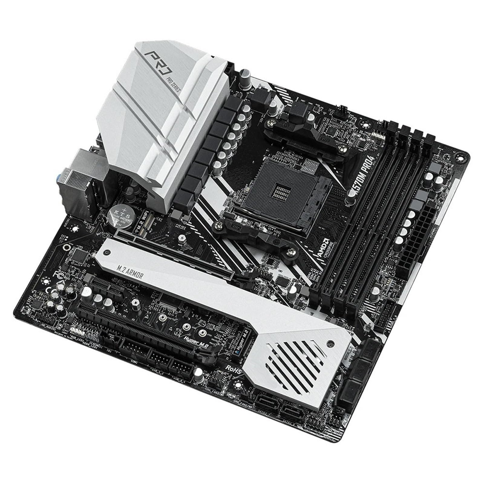 Placa Madre Fit For ASRock X570 Ryzen 5 5500 CPU X570M Pro4