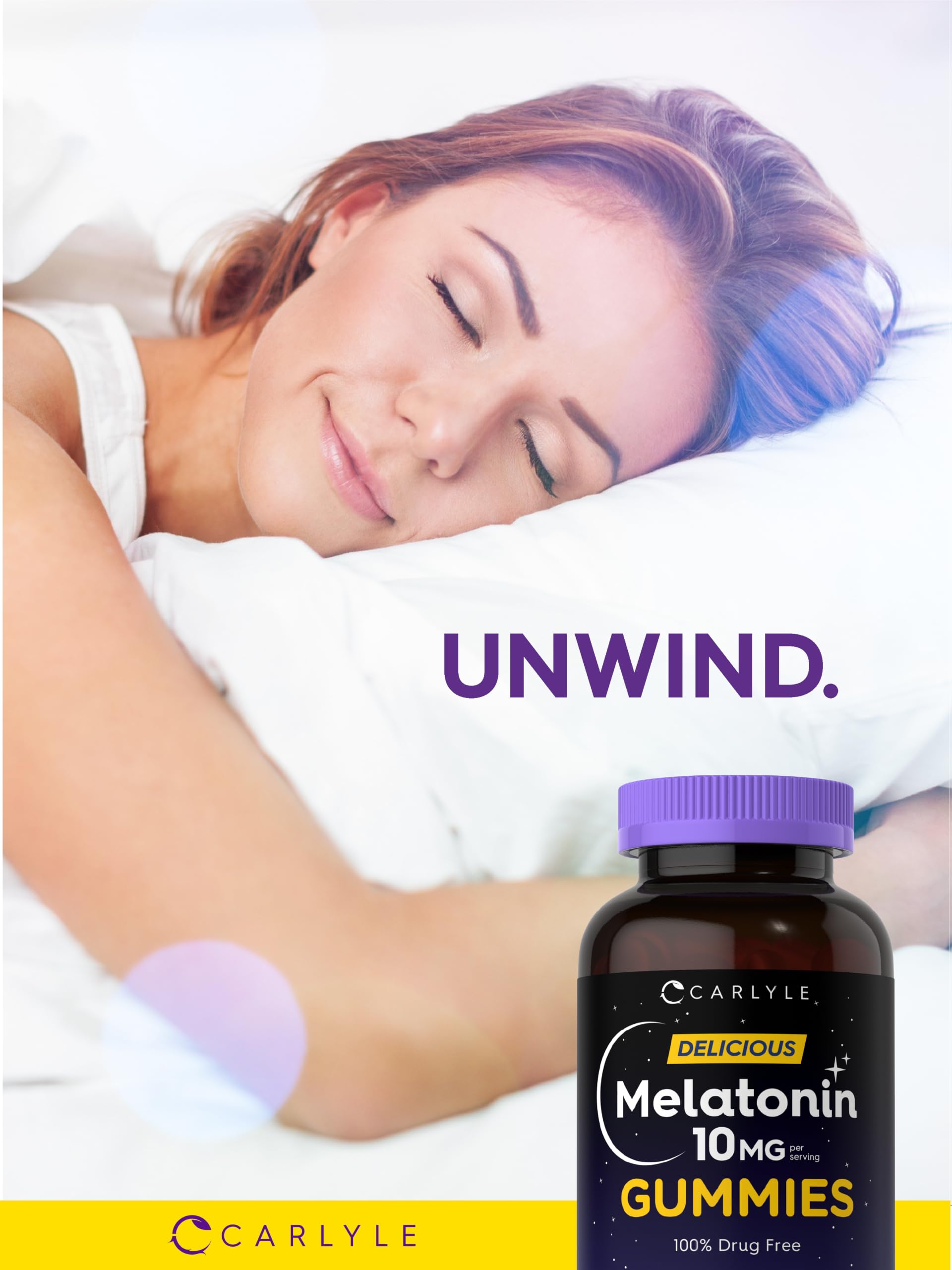 Carlyle Melatonin Gummies 10mg | 180 Count | Berry Flavor — Amazon image 6